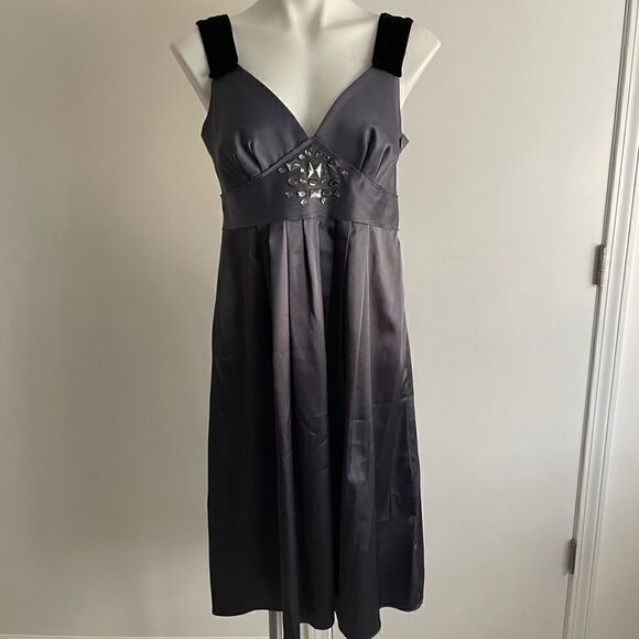 DARK GREY AND BLACK SIMPLY VERA VERA WANG DRESS - Picture 2 of 6